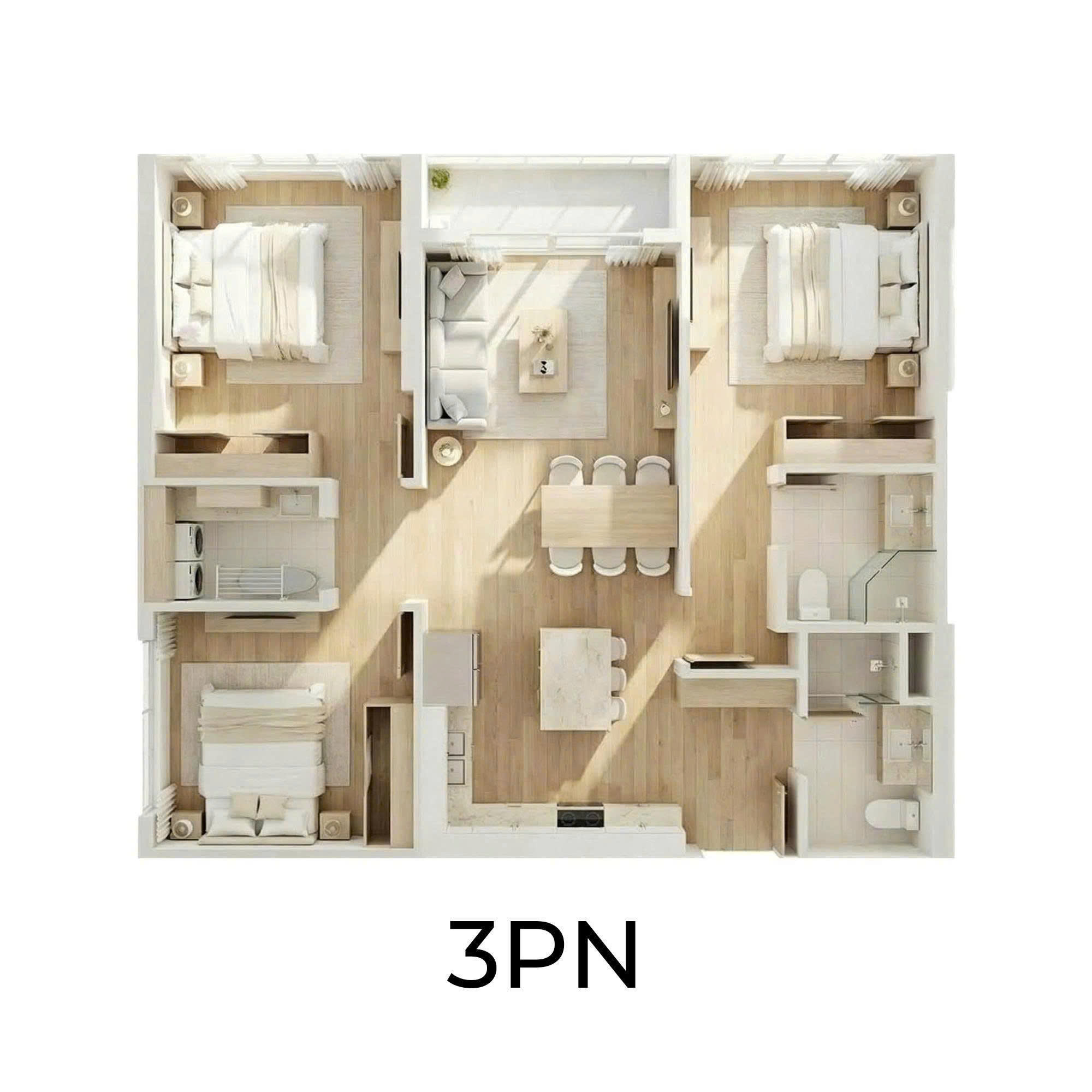 Mặt bằng căn hộ 3PN The Parkland Imperia Ocean City mat-bang-can-ho-3pn-the-parkland-imperia-ocean-city